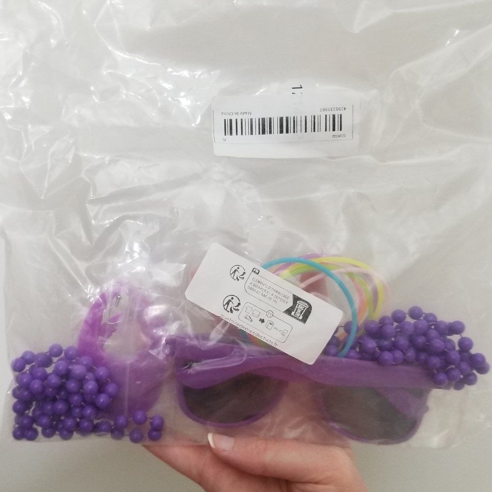 NWT 80s Halloween costume accessories, mostly purple - Picture 3 of 4